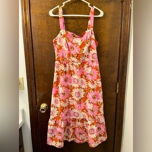 Floral open back dress
